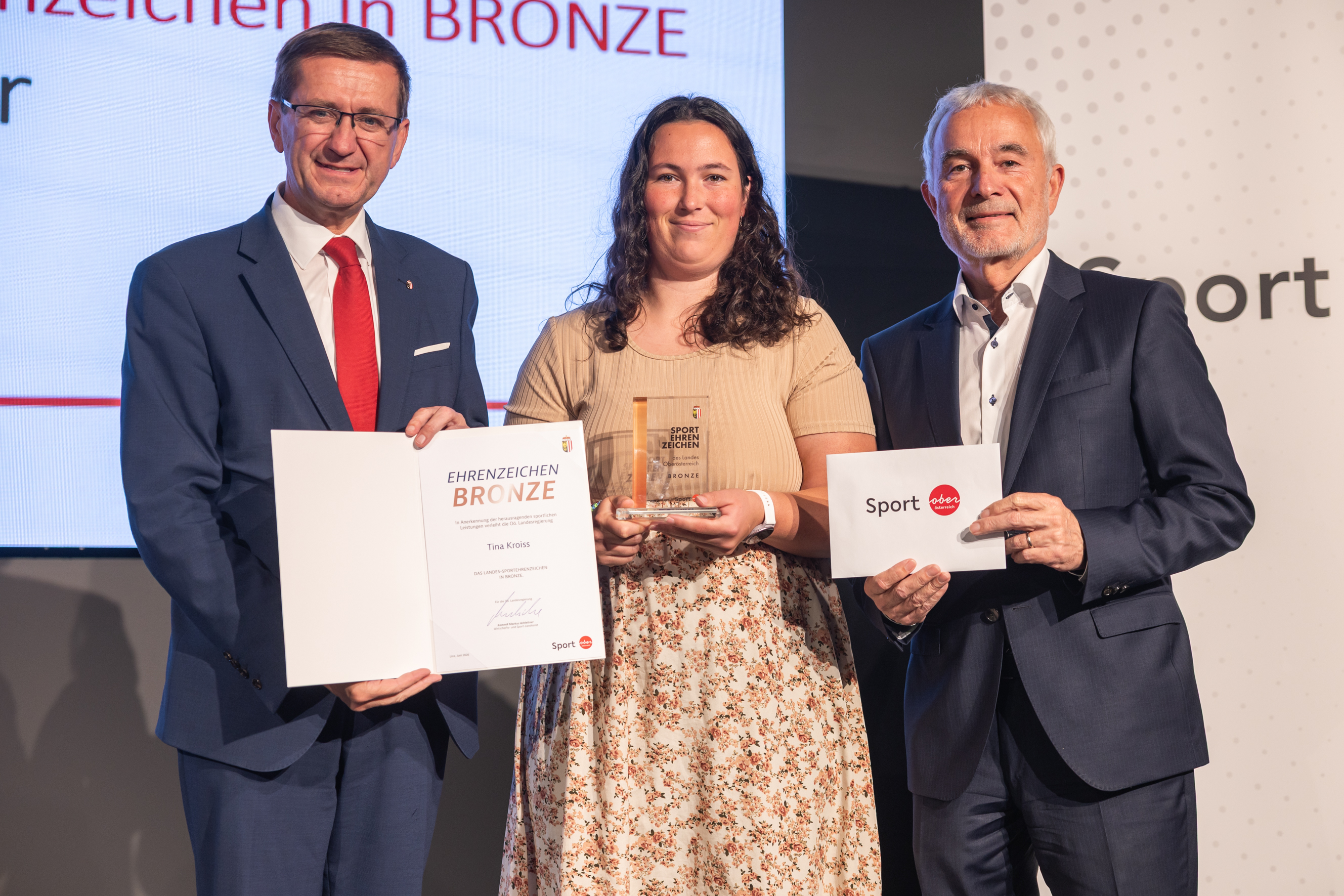 Sportlerehrung in Bronze Tina Krois u. Tischberger Tobias